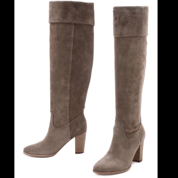 Belle by Sigerson Morrison Honey Suede Knee Boots - Picture 1 of 8